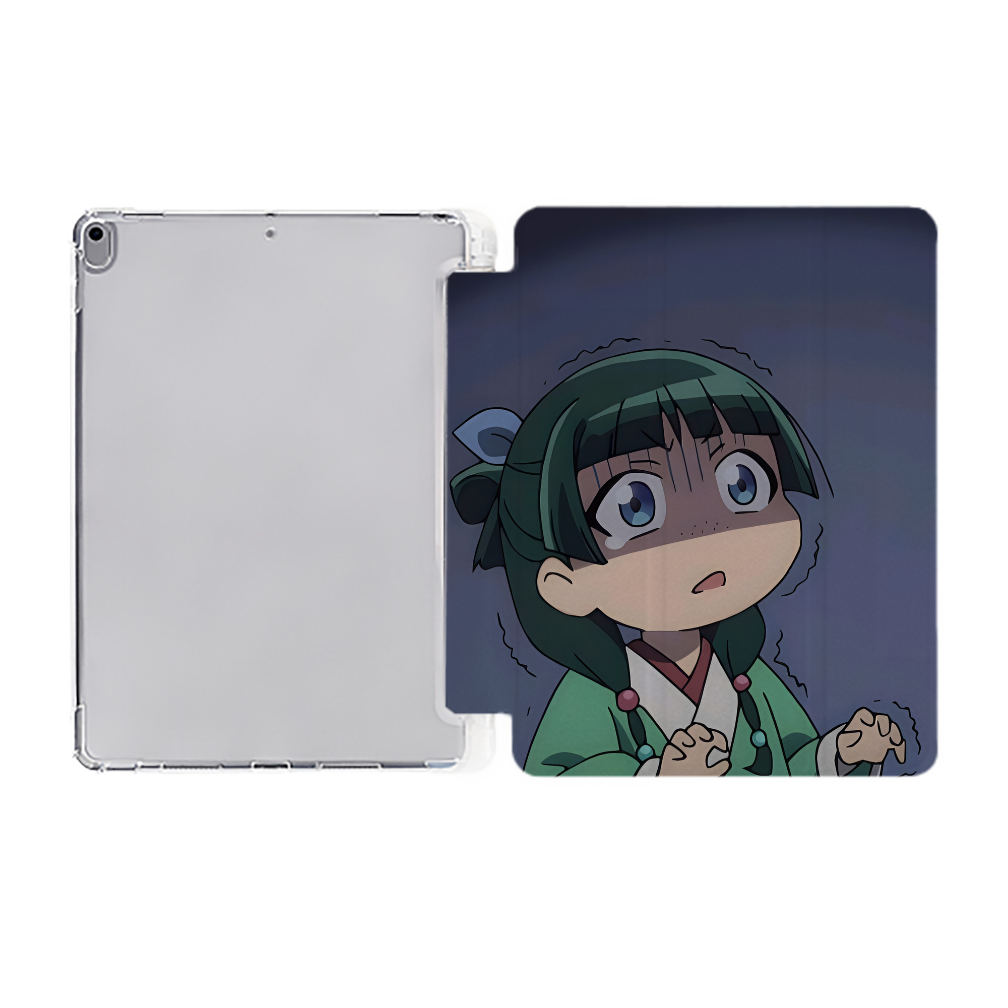 （画像用） 薬屋のひとりごと The Apothecary Diaries IPad ケース ペン収納付き 三つ折りスタンド PUレザー×シリコン 対応機種9.5/10.5/10.9インチ